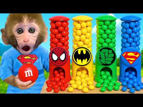 Bebé Mono BonBon Juega al Escondite en la Cueva y Va a Comprar Helado de Caramelo - MONO BONBON ESP
