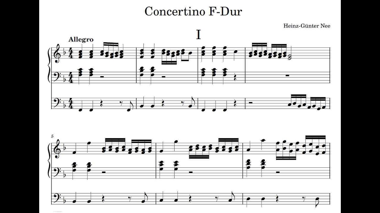 Concertino F-Dur - Neue Festliche Orgelmusik (Score)