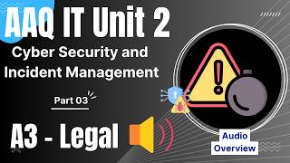 BTEC IT AAQ | Unit 2 Cyber Security | A3 LEGAL RESPONSIBILITIES - Audio Overview - P03
