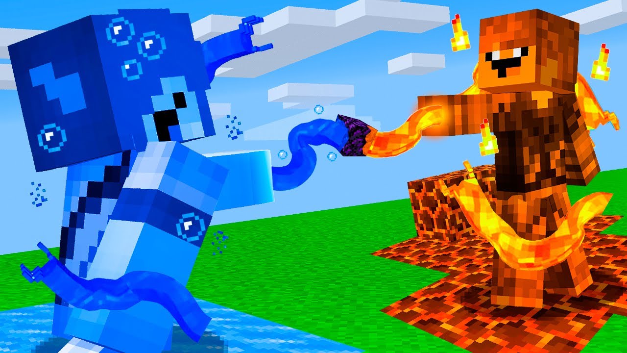 BATALHA de ELEMENTOS! (ELEMENTAL BATTLE MINECRAFT) - YouTube