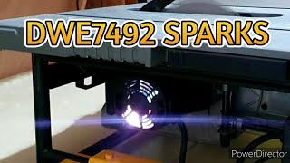 Dewalt DWE7492 sparks. Is this a problem?