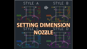 DRAFTER AUTOCAD 2D PART 38, SETTING DIMENSION NOZZLE NEW