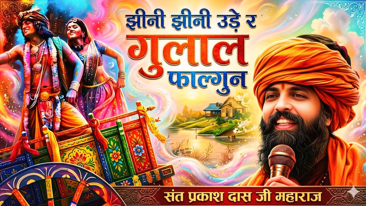 झीनी झीनी उड़े रे गुलाल दादू जी का मेला में !  Sant Prakash Das Ji Holi Bhajan 2026 ! Jhini Jhini Ude