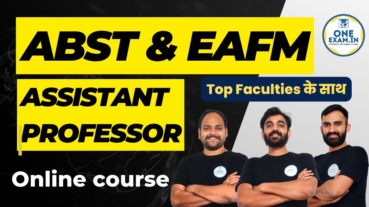 Assistant Professor ABST & EAFM | Join Now Online Batch | Handwritten ...