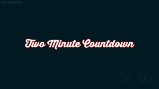 2 Minutes - Text Progress Bar - Countdown Timer with Alarm & Chapters - Red & Blue Net Worth