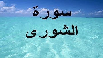 سورة الشورى بقراءة علي بن عبد الرحمان الحذيفي