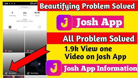 Josh App || All Problems Solved || Beautifying Problem On Josh || Beautifying Problem Solved