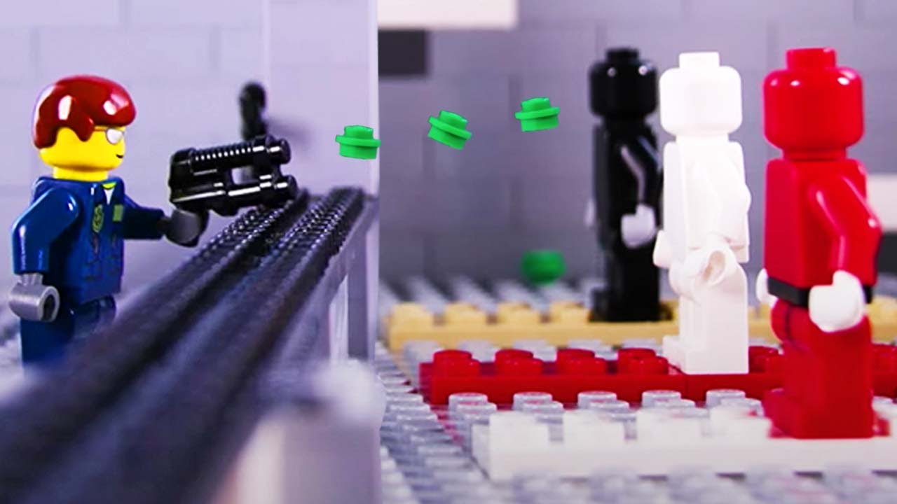LEGO Police Gun Range Trial Police Firing Range STOP MOTION LEGO Billy Bricks