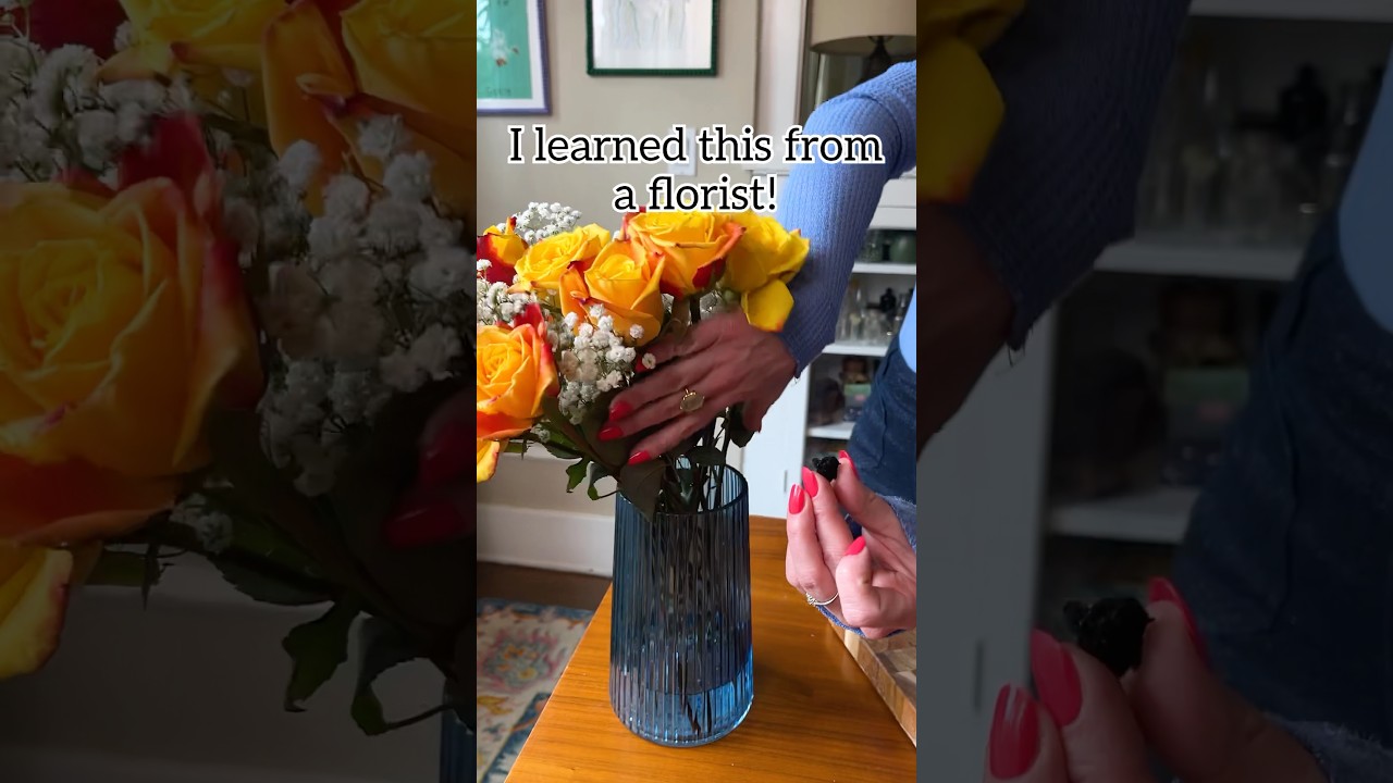 Charcoal absorbs impurities and bacteria helping flowers stay fresh longer. 