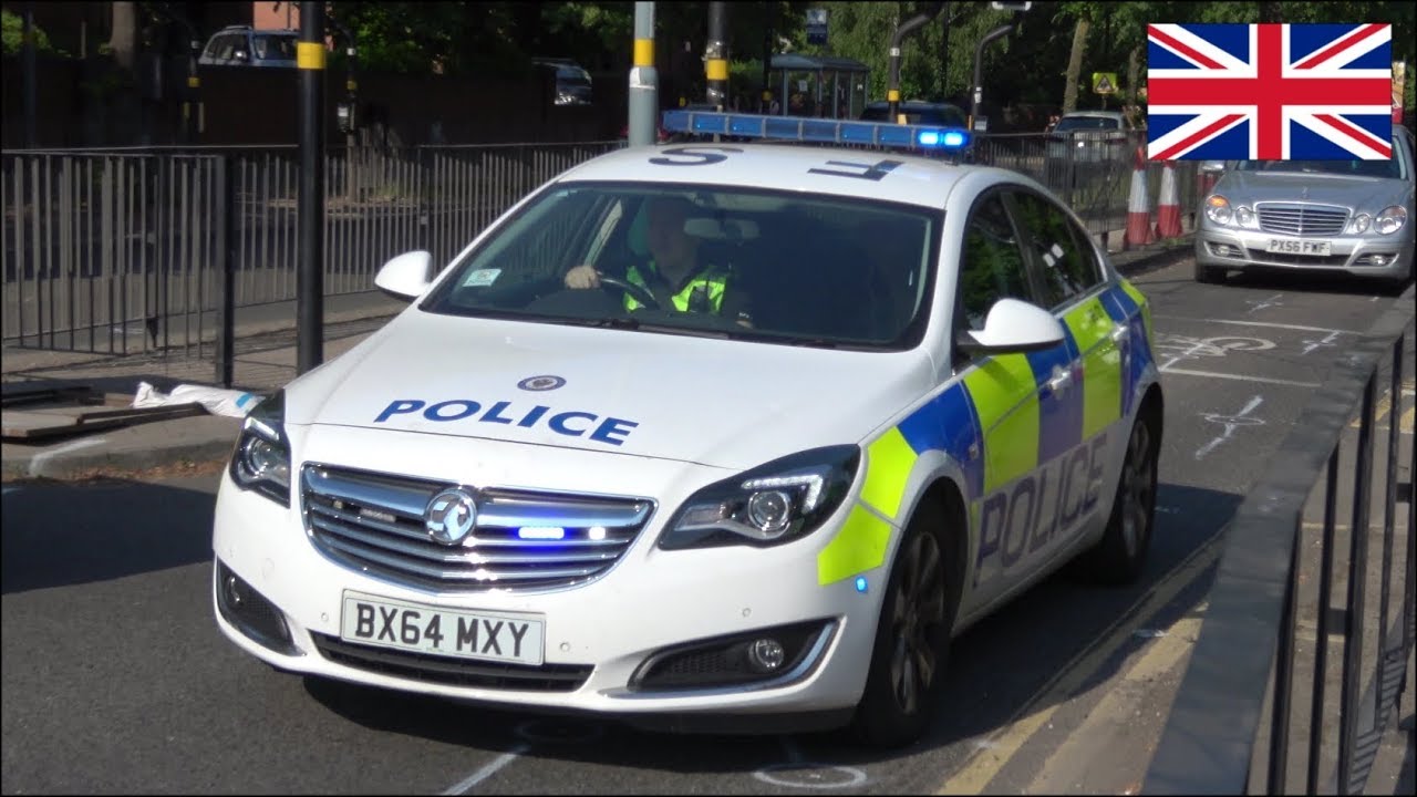 Compilation West Midlands Police Cars responding with horn, siren and