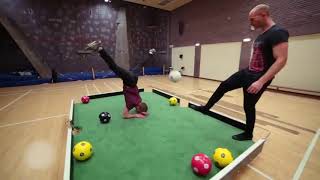 Two Guys Perform Football Trickshots while Backflipping - 1021008-3