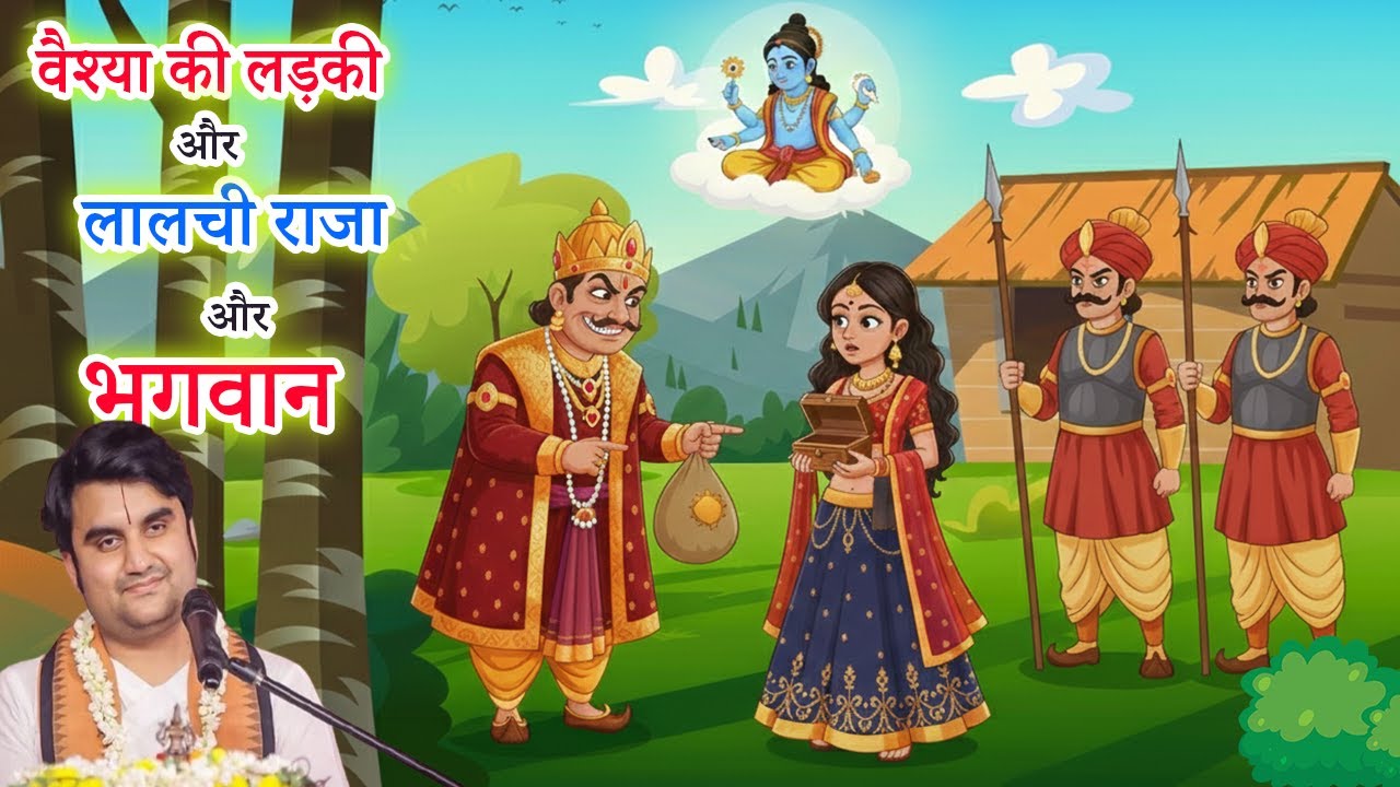 वैश्या की लड़की और लालची राजा और भगवान - रोचक कथा | Indresh ji Maharaj #bhagwatkatha