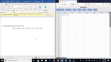 Hypothesis Test for the Population Mean in StatCrunch with Summary