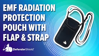 DefenderShield EMF Radiation Protection Pouch with Flap & Detachable Strap
