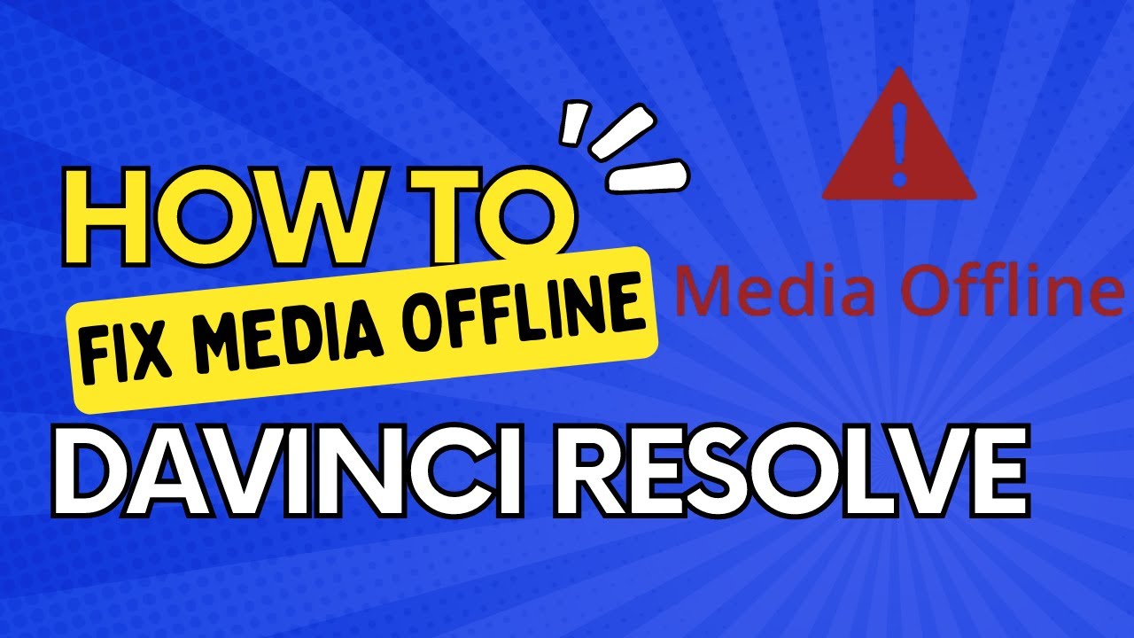 Davinci media offline. Media offline. Fix Media.