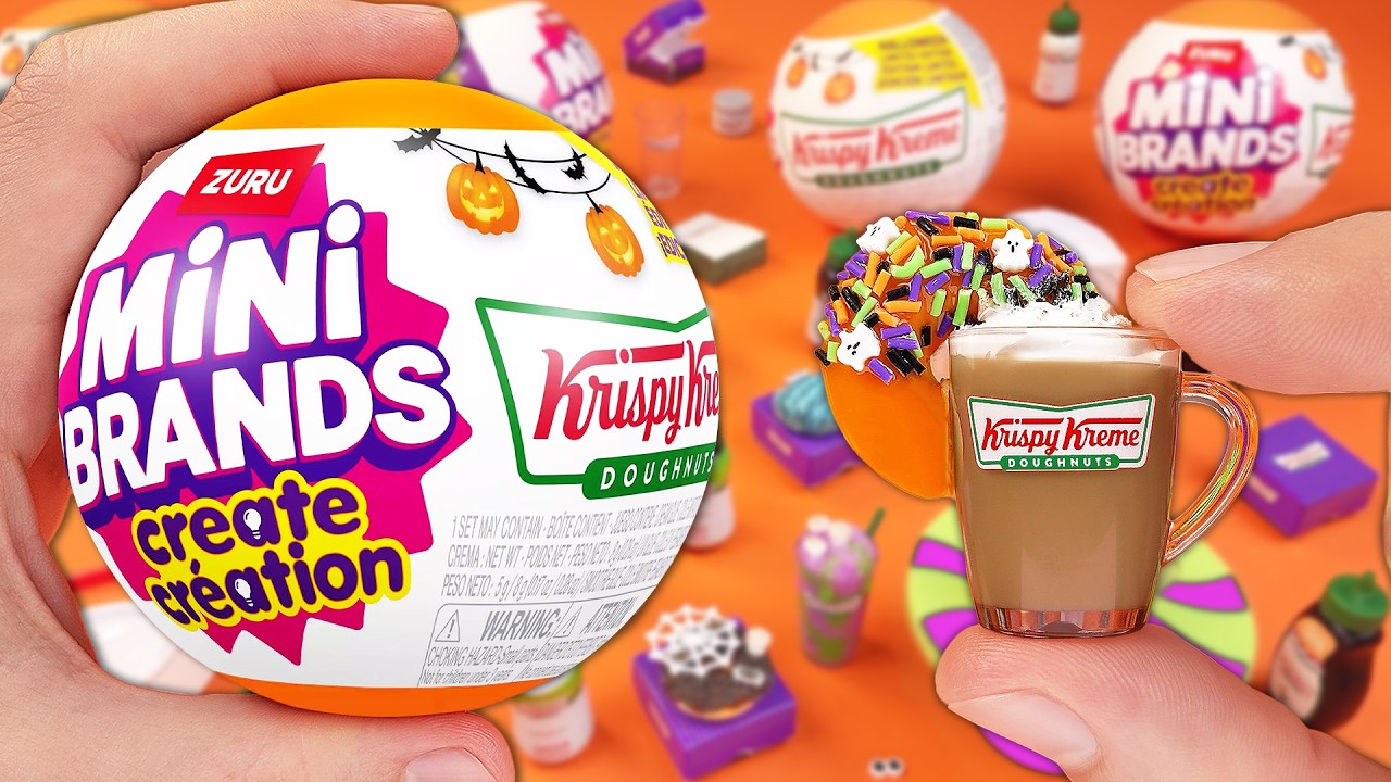 Opening and Creating the Mini Brands KRISPY KREME Halloween Doughnuts