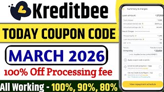 Famous Kreditbee Coupon Code March 2026 | Kreditbee Coupon Code For Processing Fee Today | Kreditbee code Wealth