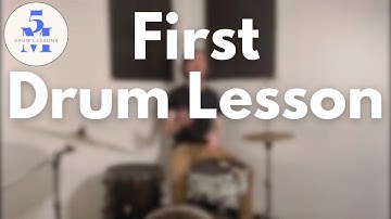How to Play Quarter Notes & Eighth Notes on Drums (First Drum Lesson)