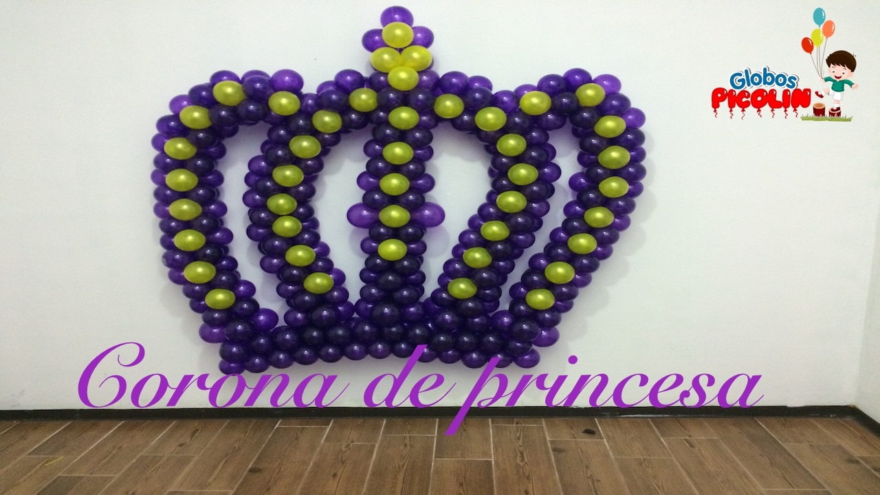 CORONA ELEGANTE DE PRINCESA CON GLOBOS - CROWN # 97 princesa mako bolivia