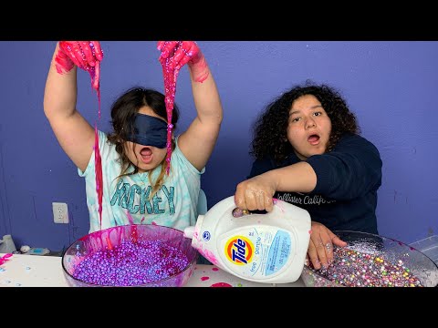 Mary CHEATED!!! Blindfolded Slime Challenge!