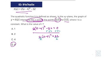 SAT Math - Advanced Math - Non-Linear Functions: 91e7ea5e