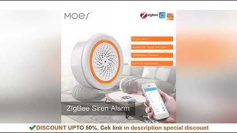 MOES Tuya ZigBee Smart Sound and Light Siren Sensor 90dB Smart Life Siren Home Security System Tuya