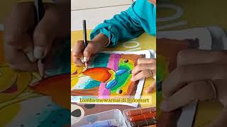 Shanum JUARA 1 lomba mewarnai di Indomaret / mewarnai gradasi simpel