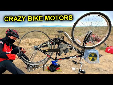 Видео: ✅A BIKE WITH A MOTOR BROKE IN THE DESERT OF KAZAKHSTAN!Bicycle trip with MOTORS to Nuclear Test Site