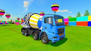 TRANSPORT COLORED MIXER  CAR TO GARAGE  FARMING SIMULATOR 22