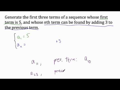 Sequences - Recursive, with notation - YouTube