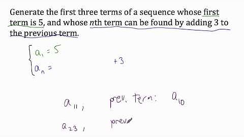 Sequences - Recursive, with notation
