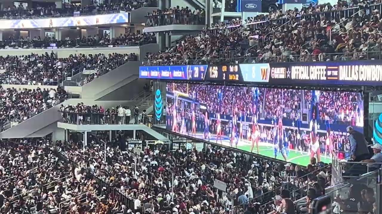 Dallas Cowboys Cheerleaders gameday girl dance alternative screenview 10/19/25 vs Washington 