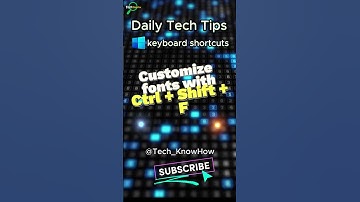 Customize fonts with Ctrl + Shift + F  | #windows  #keyboardshortcut #savetime #foryou