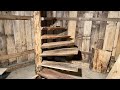 Rustic spiral staircase  part 1  ep2  just for fun off grid man cave cabin