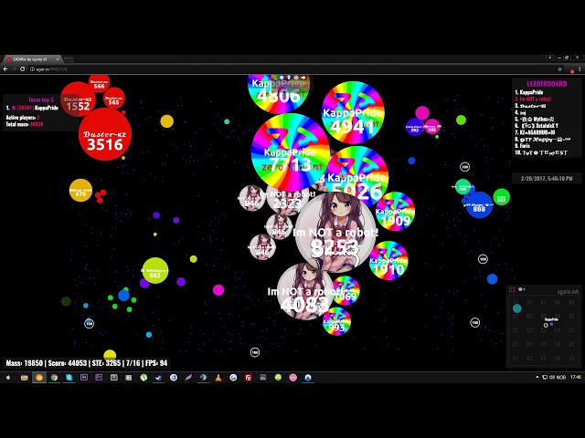 Agar.io - 88k Score on an empty Experimental Server - video Dailymotion