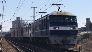 EF210-118号機[新]+ﾑﾄﾞEF210-314号機[吹]+コキ100系21両 貨物[新A266仕業] 通過