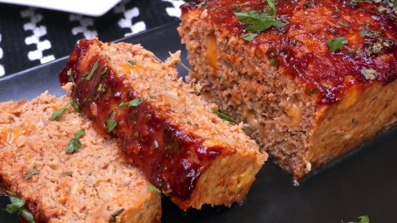 Cheesy BBQ Turkey Meatloaf - YouTube