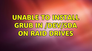 Ubuntu: Unable to Install GRUB in /dev/sda on raid drives