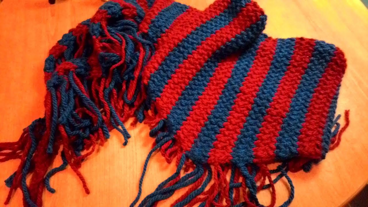 TRIANGLE SCARF LOOM ROUND KNITTING TUTORIAL