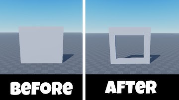 How To Make A Hole In A Wall In Roblox Studio