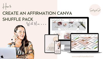 How to create an Affirmation card shuffle deck on Canva - Mock-up - Template - Done-for-you