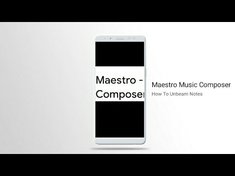 Maestro Music Composer: How To Unbeam Notes