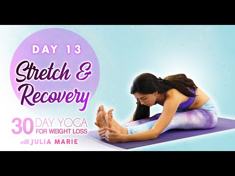 30 Day Yoga with Julia Marie ♥ Relaxing Rest Day Stretch to Help You Manage Stress & Pain | Day 13