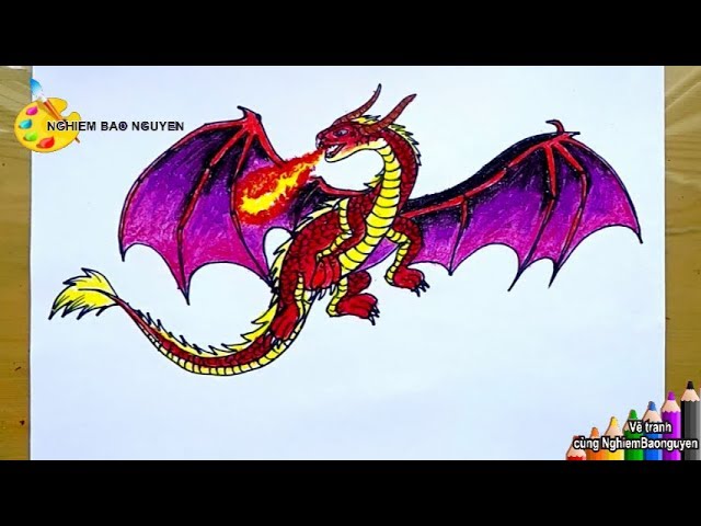 Vẽ Rồng Bay Phun Lửa/How To Draw Flying Dragon - Youtube