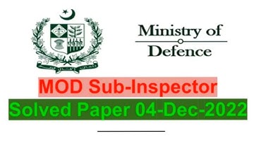 MOD sub inspector solved paper 4_ dec2022