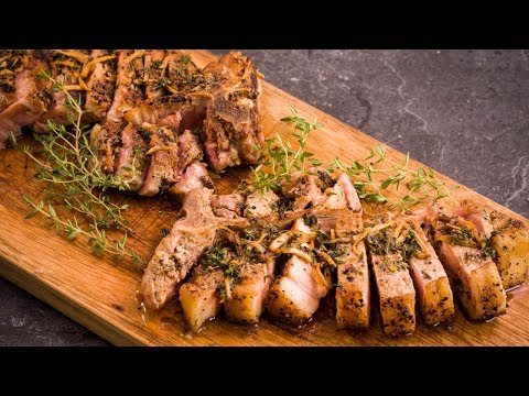 Pork Chops with Thyme Butter Sauce