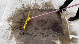 Sewer overflow dirty rug cleaning satisfying | washing rug | ASMR | carpet cleaning satisfying