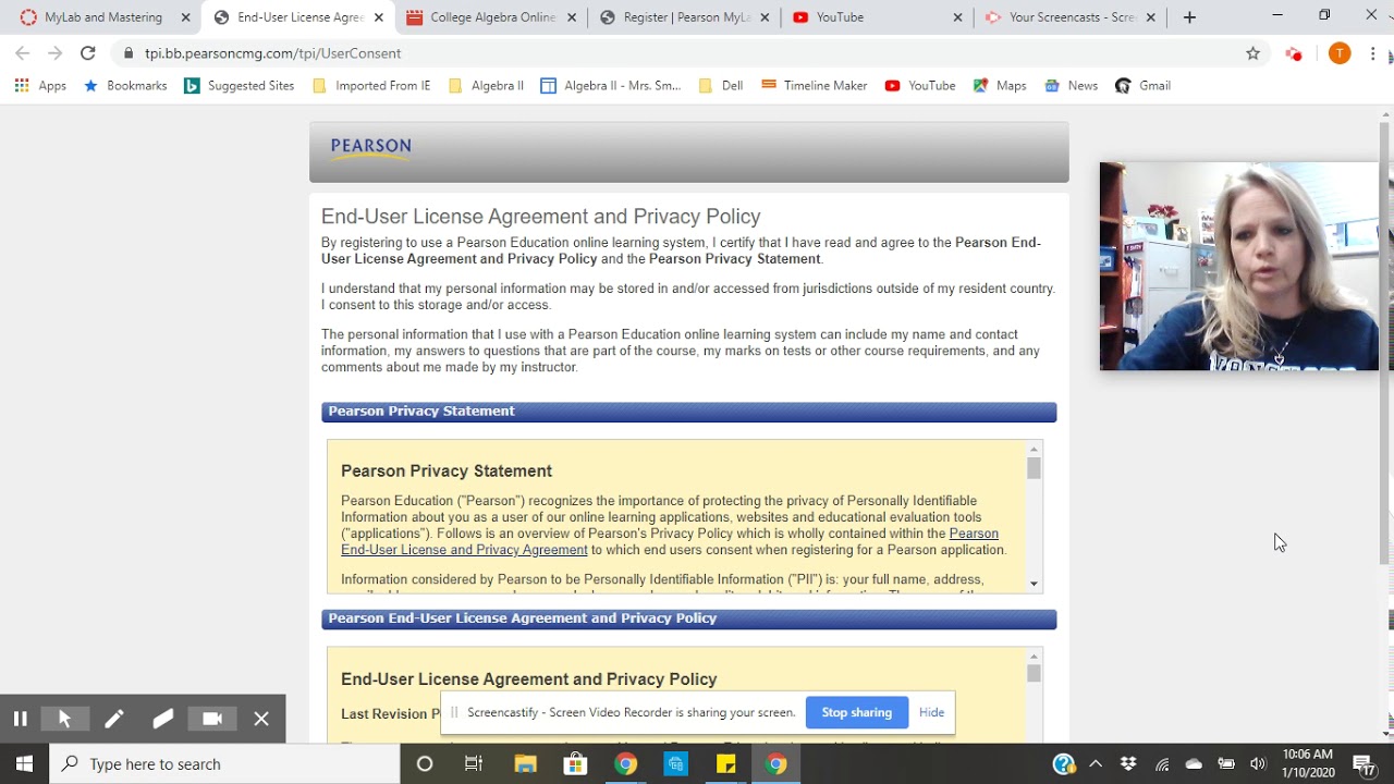 online college algebra course