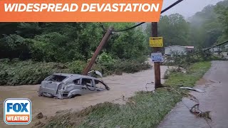 Watch: Flooding Causes Major Destruction In Hazard, Kentucky