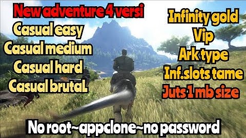 4 save data casual for new adventure (easy casual hard brut*L) | day 1 | ark mobile